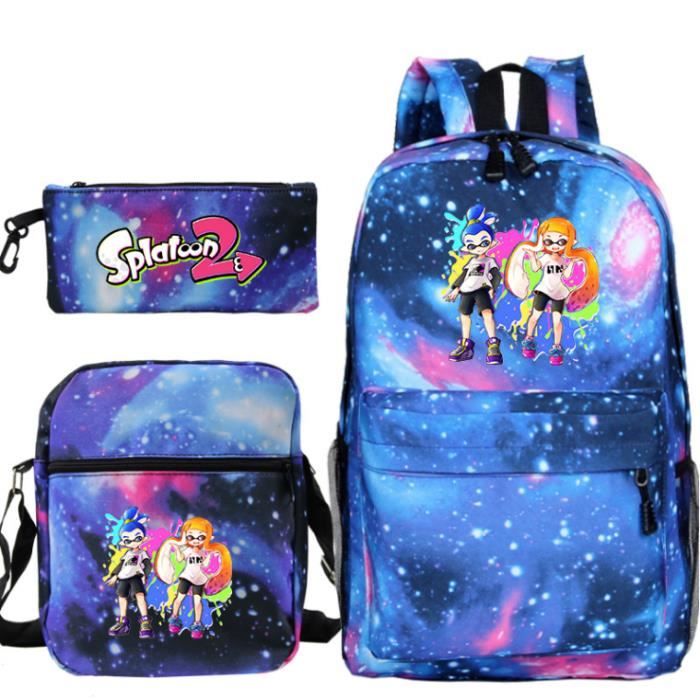 Lot de 3 Splatoon 2 Sac a Dos Sacoche et Trousse a crayons C Cdiscount Bagagerie Maroquinerie
