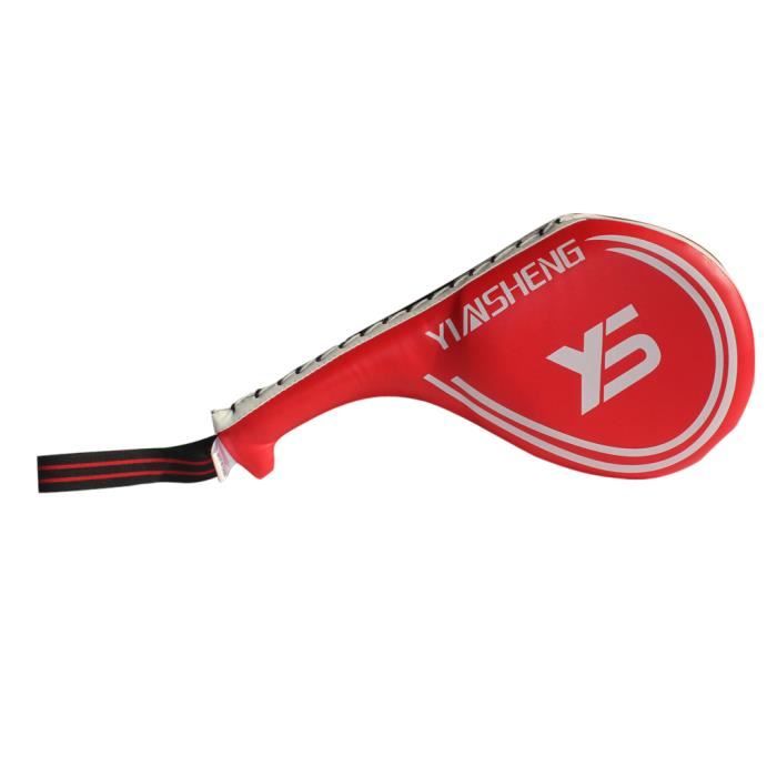 QANYEGN Tamponi Per Calcio Taekwondo, Scudo Per Calci, Tampone Per Boxe Con Paramano, Attrezzatura Per Allenamento Bersaglio Taekwondo Block(Rosso Giallo