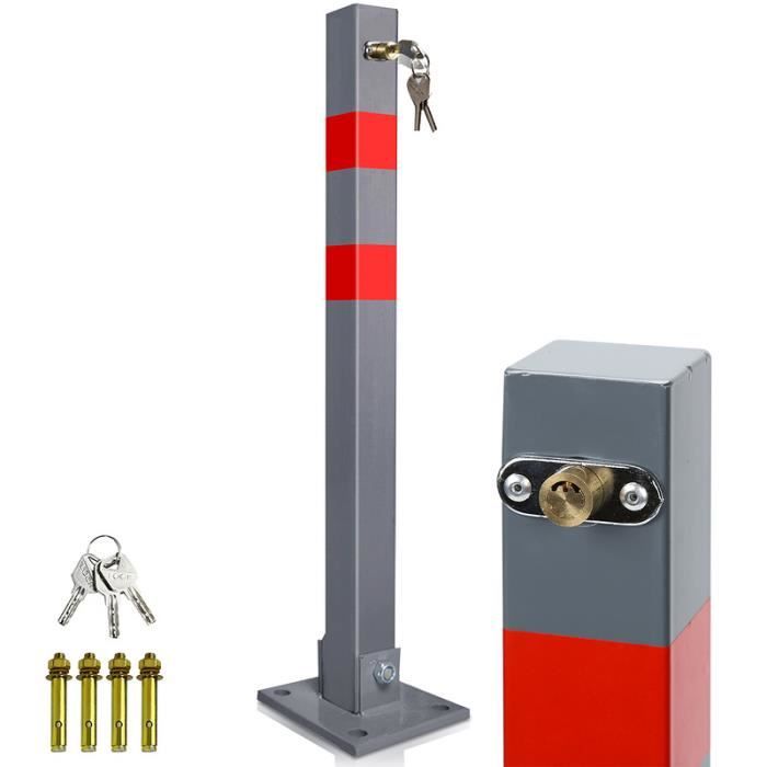 Borne De Stationnement Verrouillable Shieldautocare - Pliable, Acier, Noir Et Jaune