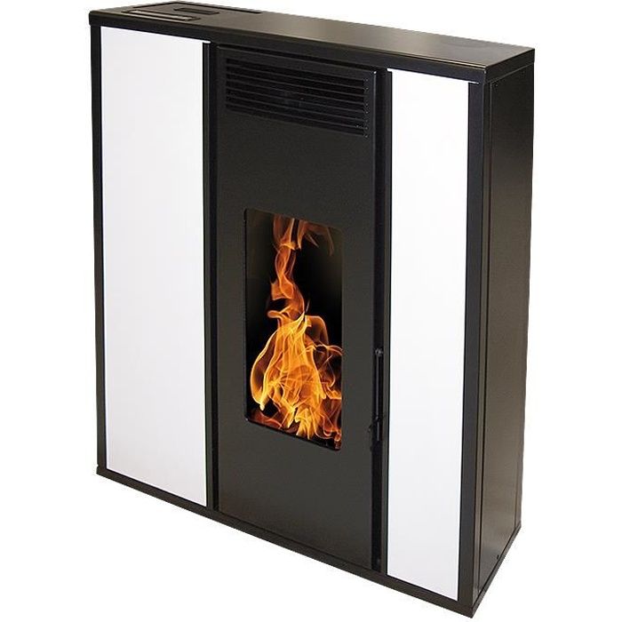 poele a granules tessa 10 kw etanche extra plat rendement 93 7 blanc cdiscount bricolage