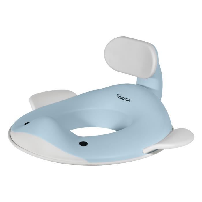 Réducteur de toilette baleine pour enfants - bleu clair