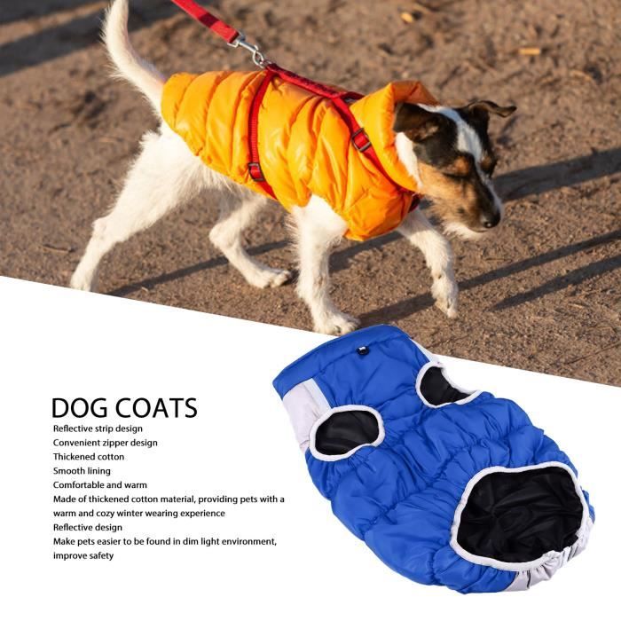 Manteau réfléchissant pour chien MINIFINKER Bleu roi XL