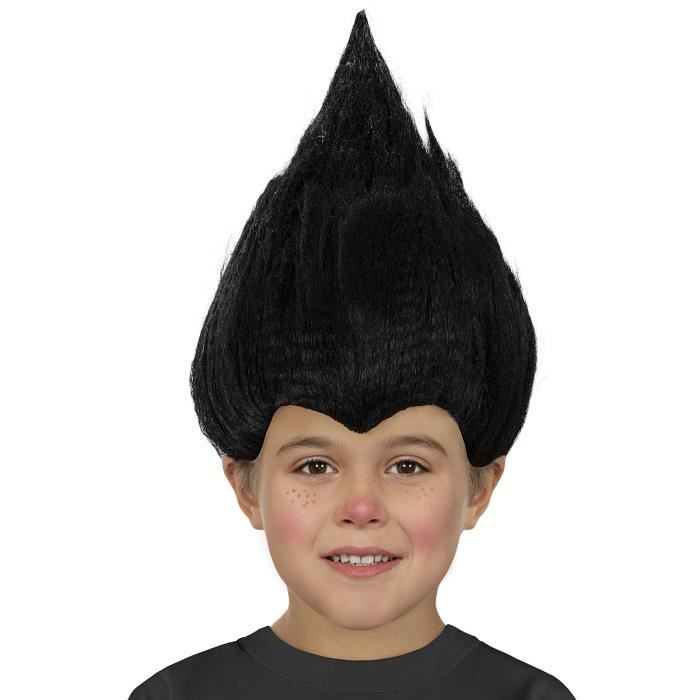 Déguisement Perruque noire Trolls enfant 123229 FUNIDELIA Déguisement