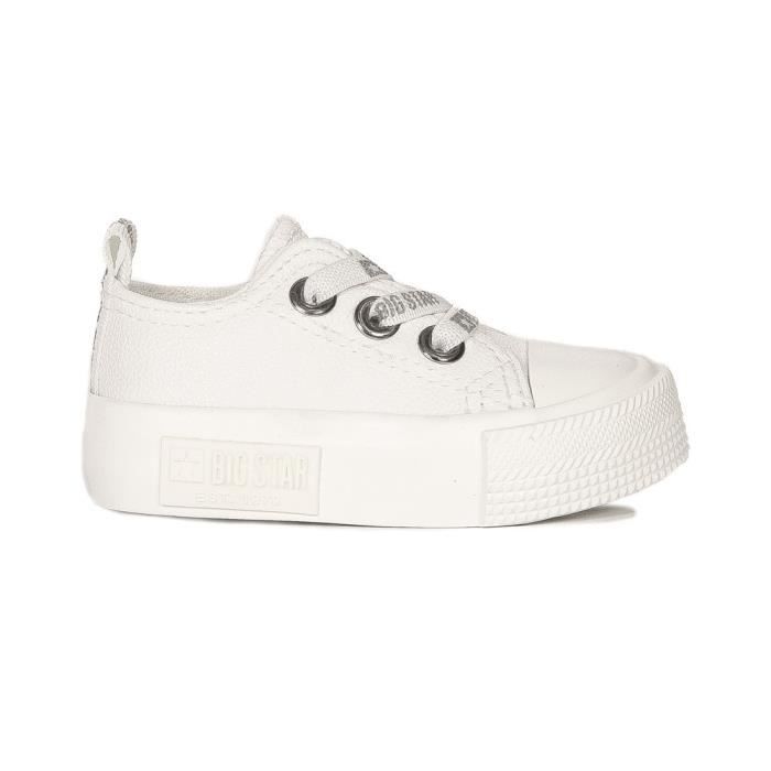 BIG STAR Chaussures bébé BIG STAR KK374058 - Lacets - Blanc - Canvas
