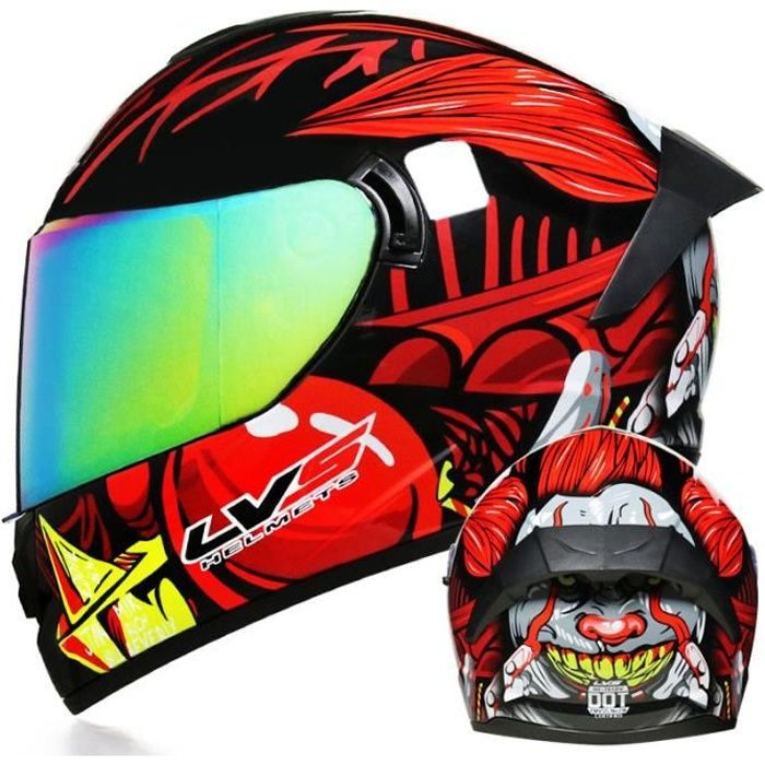 Casque Moto Adulte Double lentille Casque de Marque Racing Armure complète Casque moto cross Pleine Couverture Casque Hors Route