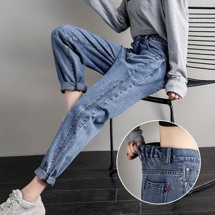 Jeans Femme Hiver Jeans molletonn s pour femme pantalon en denim