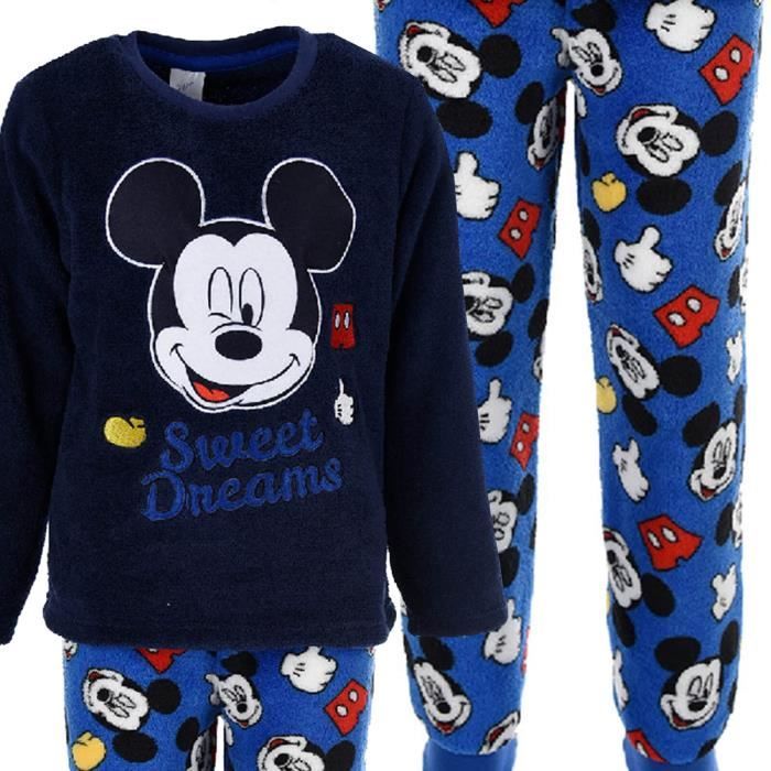Ensemble Pyjama Hiver Polaire ou Velours Garçon Disney Mickey