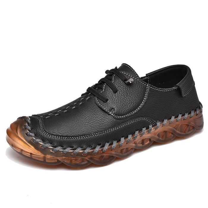 Mocassins Barrington Wing Tip Noir Cuir - Taille 11 Homme - Occasion Excellent état