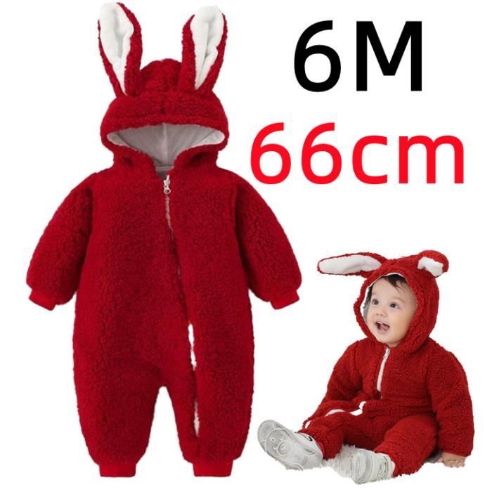 Pyjama Flanelle Bébé Ours à Capuche – Grenouillère Chaud D’Hiver Pour Fille Et Garçon 1 Mois à 4 Ans | Déguisement Animal Doux - 7