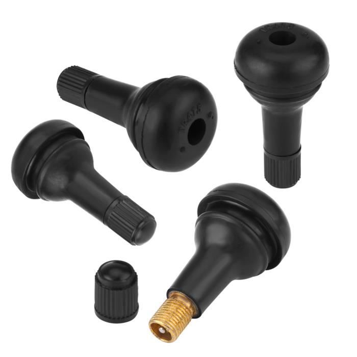 Lot De 10 Valves De Pneu Voiture TR415 Clip-on Caoutchouc – Avec Bouchons Anti-Poussière, Pour Jantes Standard, Résistantes Chaleur & Froid