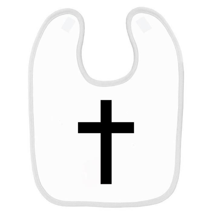 Bavoir Bebe Imprime Croix Chretienne Blanc Cdiscount Puericulture Eveil Bebe