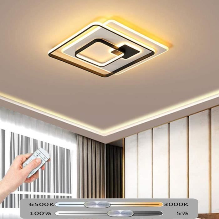 Led Plafonnier Carre Blanc Noir Luminaire Bureau Salon Lampe De Plafond Chambre A Coucher Cuisine Eclairage Salle A Manger Dimmable Achat Vente Led Plafonnier Carre Blanc Soldes Sur Cdiscount