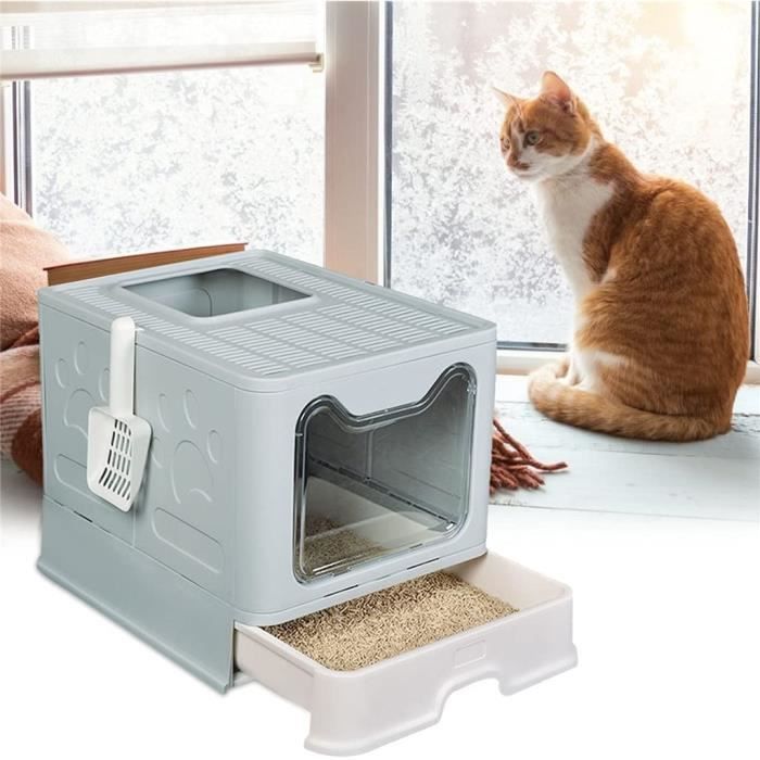 HSTURYZ Bac Litière Chat XXL: Maison de Toilette pour Chats Anti