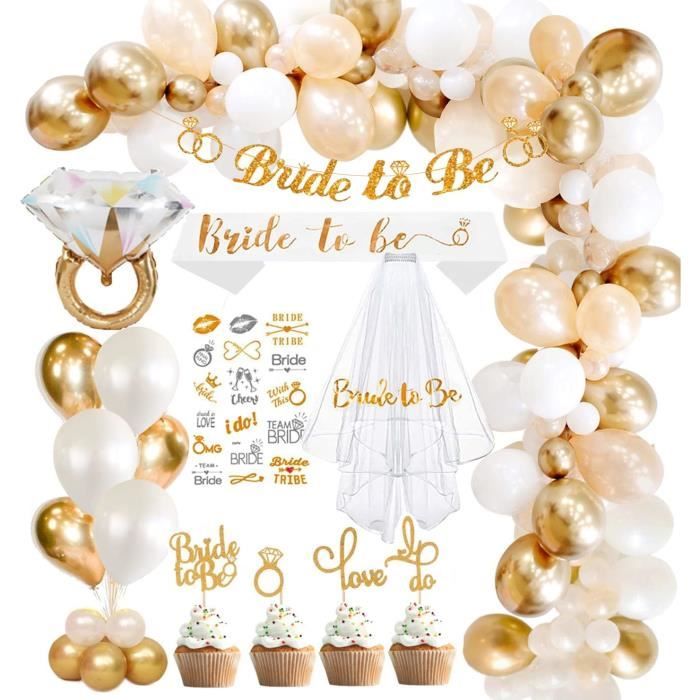 Decoration Bride to Be PARTYPIE Accessoire Evjf Femme Ballon Tatouage Voile Mariee Cdiscount Maison