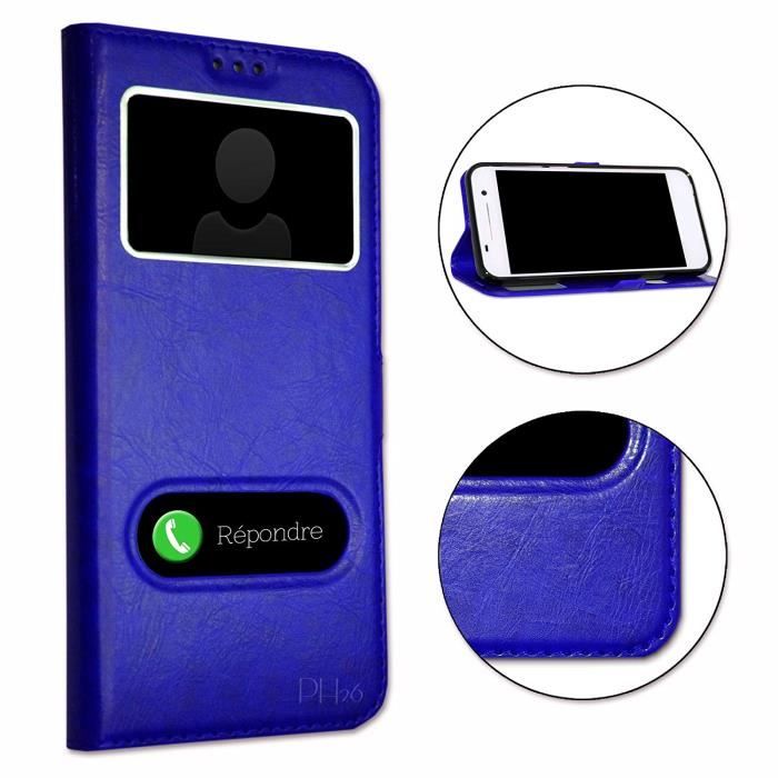 Coque Pour Huawei P30 Pro Cover Caméra Arrière Coque Magnétique Adsorption Métal Bumper Etui Transparent Verre Trempe 360 Degres Protection Housse Camera Vitre Protecteur Integre Bleu