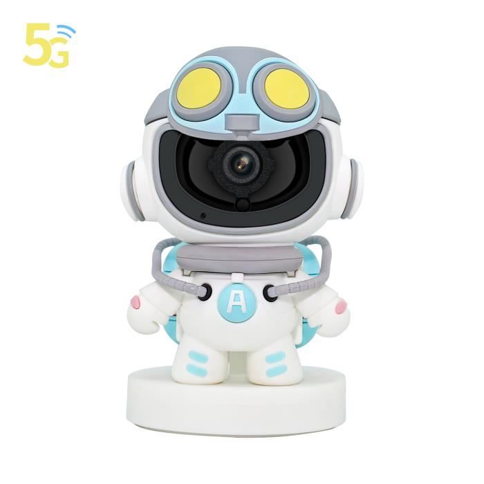 Babyphone Vidéo Kompinac 2K/5" Avec Caméra PTZ 360° - Suivi Automatique, Vision Nocturne, Appli Smartphone