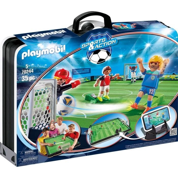 PLAYMOBIL 70244 - Sports et Action Football - Grand terrain