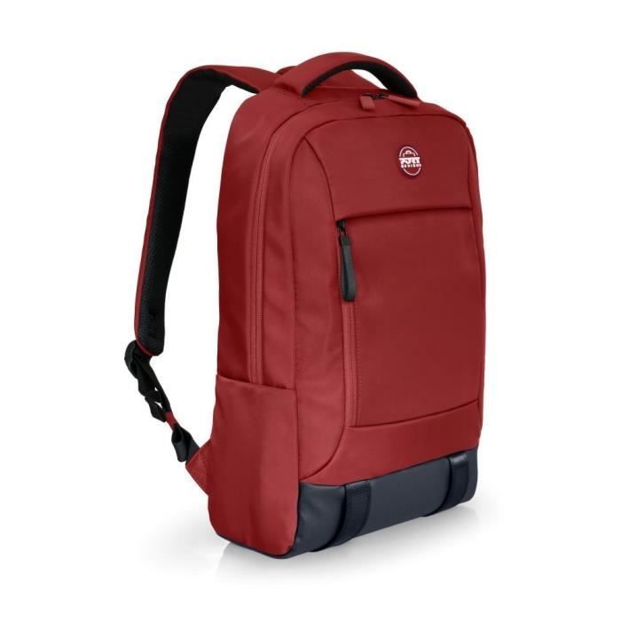 Sac à dos PC - PORT DESIGNS - Pour ordinateur portable moderne & confortable TORINO II - 15.6/16 pouces - Rouge