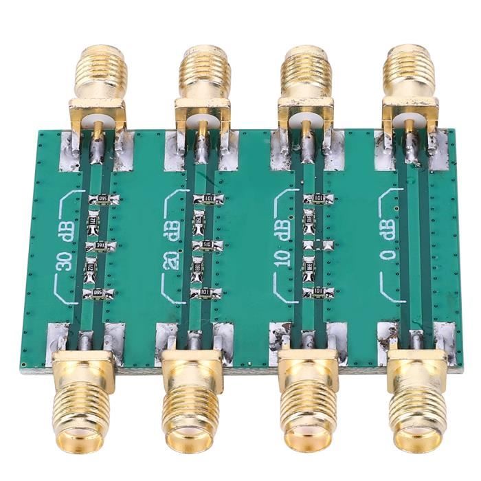 Atténuateur RF Fixe SMA Femelle 0/10/20/30dB - Fréquence 0-4GHz, Puissance 23dBm, Double Tête