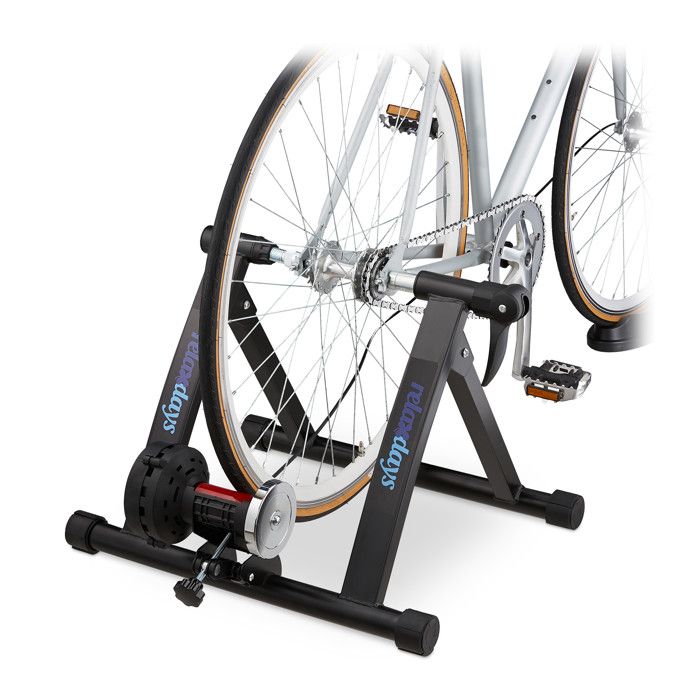 Home trainer vélo RELAXDAYS jusqu’à 28 pouces - Poids jusqu'à 150 kg - Fitness - Noir