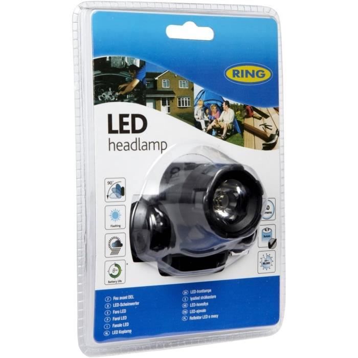 Ring Rt5174 Lampe Frontale Avec Led Longue Durée Réglable Et Sangle ...