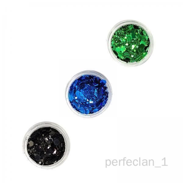 Paillettes Dorées 50g - 3 Tailles (0.2mm, 1mm, 3mm) - Pour Ongles, Résine, Maquillage, DIY