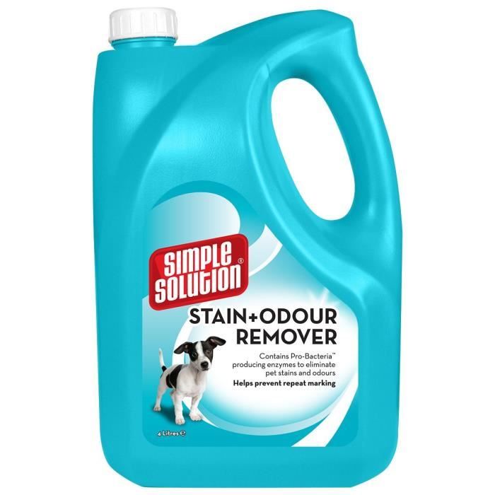 Comparer les prix de Simple Solution  Détachant Contre Taches Et Odeurs Pour Chiens - 4 Litres - 90424-2p