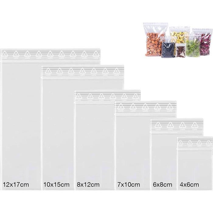 Lot De 200 Sacs Zip 4x6cm - Transparents Réutilisables - Pour Petits Objets, Bijoux, Composants