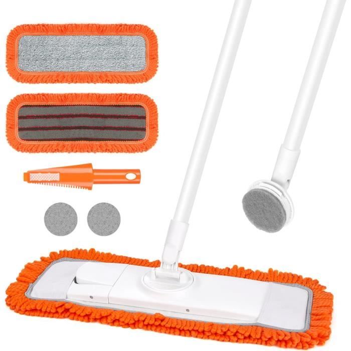 Serpillère de nettoyage triangulaire réglable en microfibre avec 2
