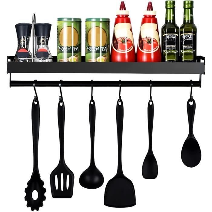 Étagère Murale à épices 3 Niveaux Avec Tiroirs - Sans Perçage, Adhésif Fort, Organisation Cuisine