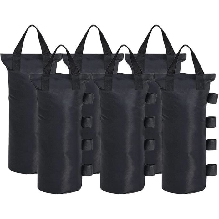 Lot De 4 Sacs De Sable Pour Photographie 11 Kg - Sacs Lestage Nylon Jaune/Noir Avec Crochets | Idéal Trépieds, Lampes, Studios