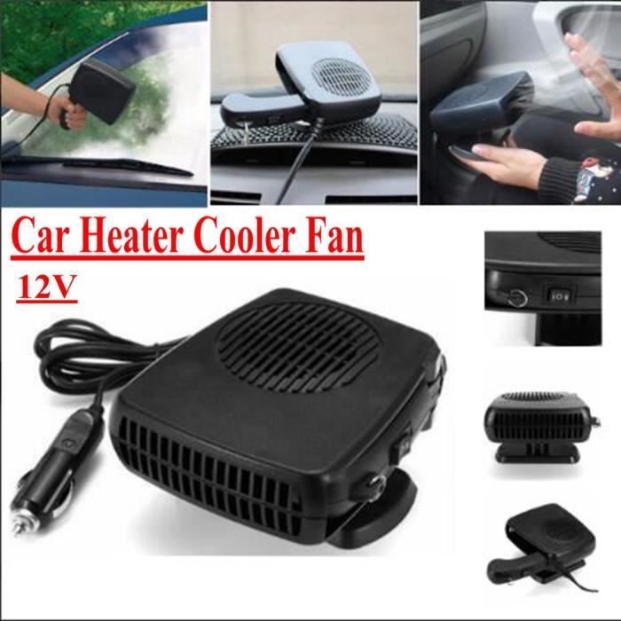 Chauffage Et Ventilateur De Voiture 12V 200W - Dégivrage Rapide Pare-brise, Rotation 360°, 2 En 1 été/hiver