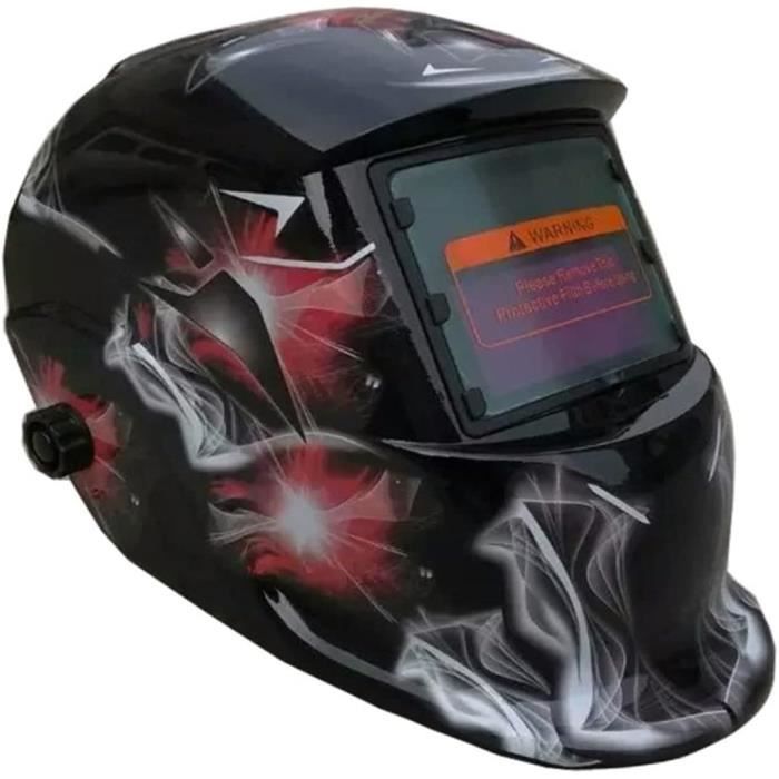 Bavette Casque Soudage Enveloppante - Protection Anti-Étincelles Et UV - Cuir Double Couche - Universel