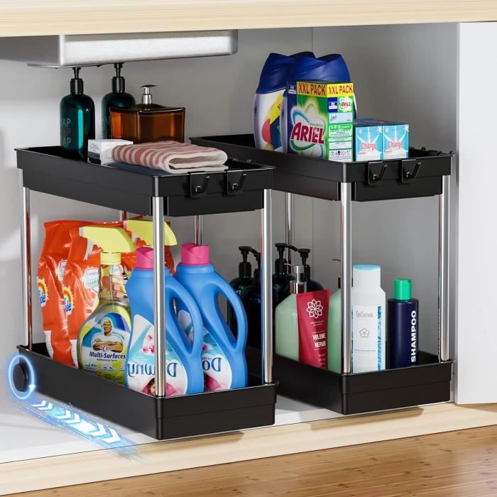 Organisateur de Rangement sous évier, Rangement à 2 Niveaux sous évier