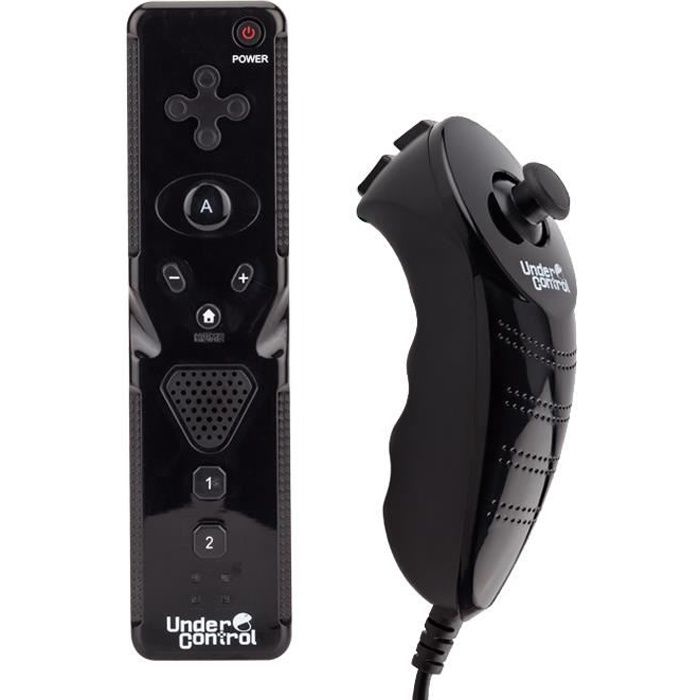Duo Pack iiMote motion+ & iiChuck Wii / Wii U Noir Under Control - vue 1
