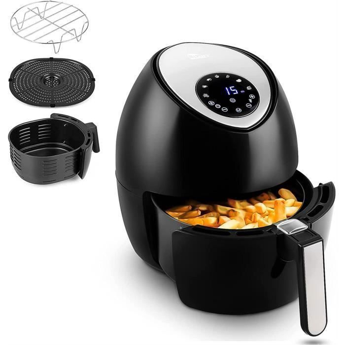 UTEN Friteuse Sans Huile 4.5L 1400w7 Menus Prédéfinisécran Tactile Numérique LEDMinuteur et Température Téglable - Uten