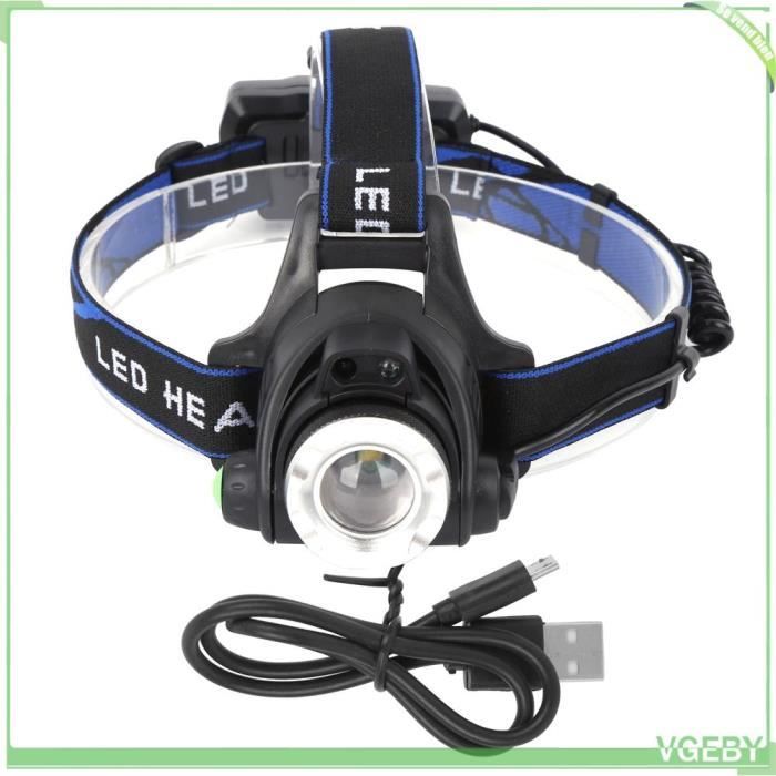 Lampe frontale - V GEBY - LED Rechargeable - Étanche - Réglage dangle - 214g