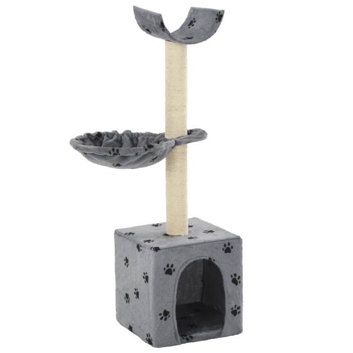 vidaXL Arbre à chat Sisal Empreintes 105 cm