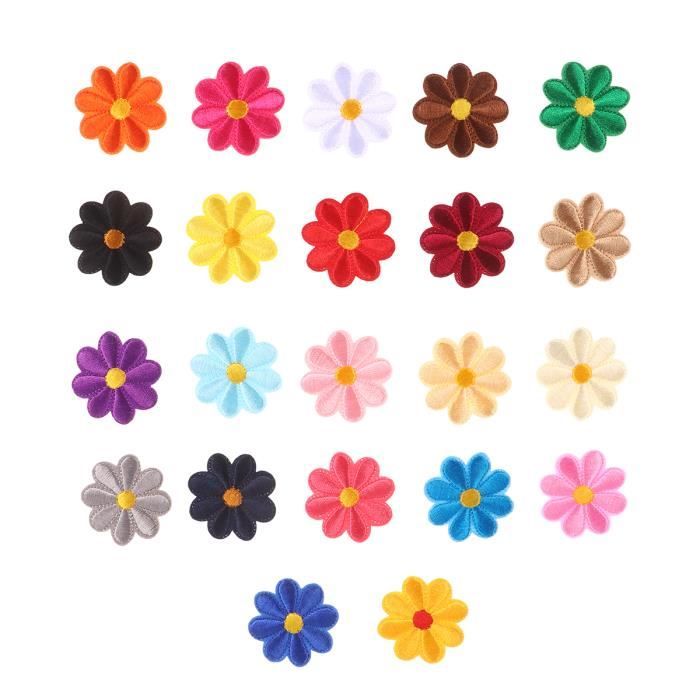 50 Pcs Patch Thermocollant Vêtements: 28 Fleur De Marguerite Ecusson J 695264