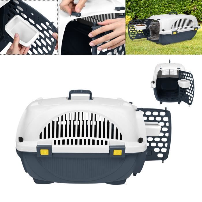 Comparer les prix de Caisse de transport - YRHOME - Gris - Plastique ABS - 61x37x37 cm - Pour petits animaux