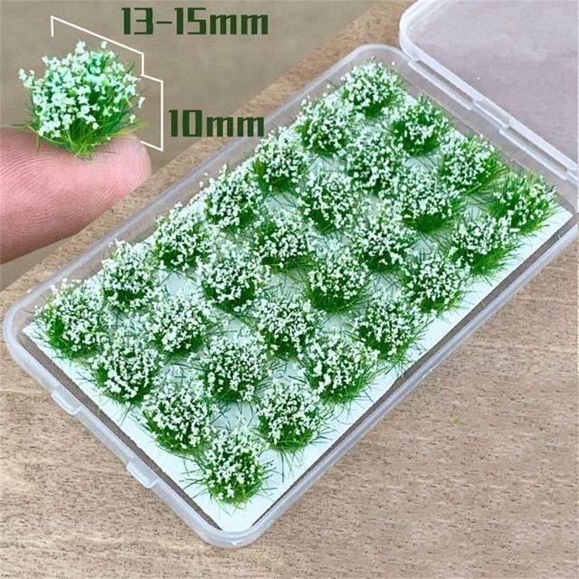 Yardwe Touffes De Gazon Et Fleurs Miniatures 30,5 X 10,8 Cm – Accessoires Paysagers Pour Diorama, Train Miniature Et Maquettes DIY
