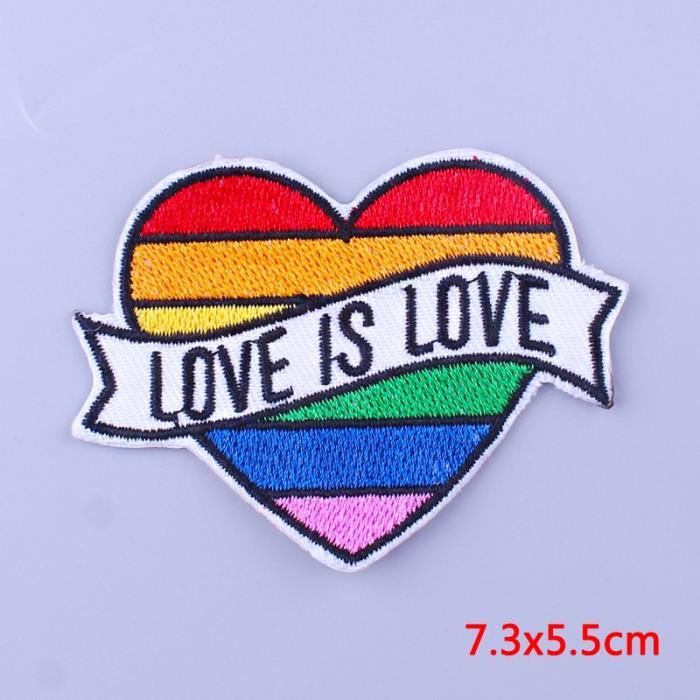 T-Shirt Gay Pride Femme Drapeau Arc-en-Ciel Cœur - Chemise LGBT Pride Month Manches Courtes