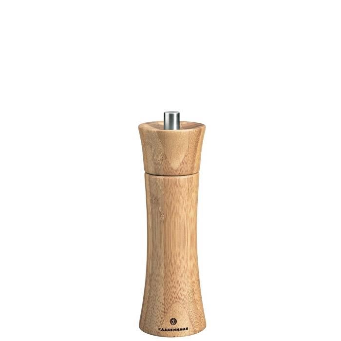 Macinapepe Zassenhaus In Bambù – Macinino In Ceramica Di Alta Qualità – 18 Cm – Made In Germany