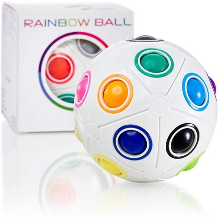 Mohito – Lot De 4 Balles à Queue Arc-en-ciel – Jouet Extérieur éducatif Pour Coordination Et équilibre