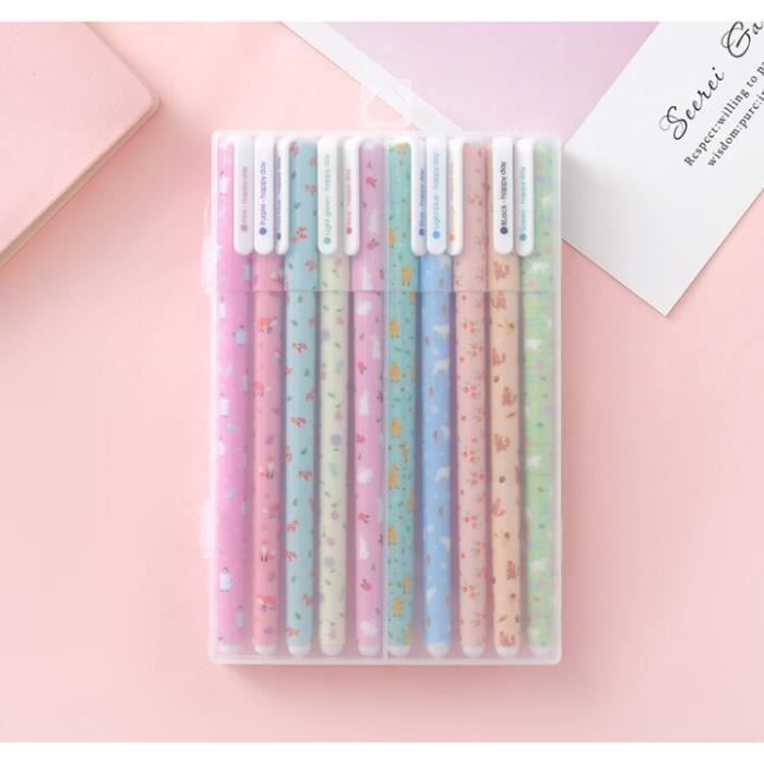 Lot De 10 Stylos 0 38 Mm Fourniture Scolaire Pour Filles Style Rose Girly Style Animal Cdiscount Beaux Arts Et Loisirs Creatifs
