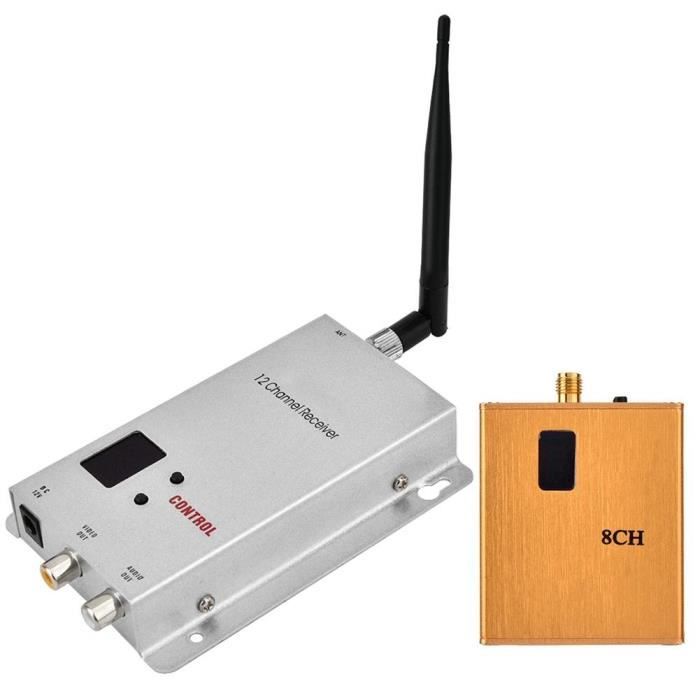 ZJCHAO récepteur CCTV Émetteurrécepteur audio vidéo sans fil 1.2G 800MW Kit émetteur et