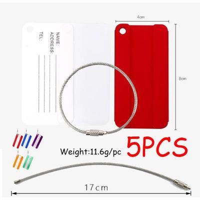 Étiquettes Bagage En Aluminium - 6 Couleurs Avec Cordon Acier - Personnalisables Et Solides - 12