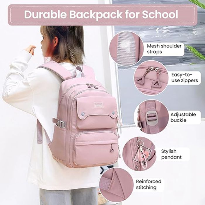 Cartable Filles Garçons 3 En 1 - Sac à Dos École Primaire Avec Sac Repas Et Trousse