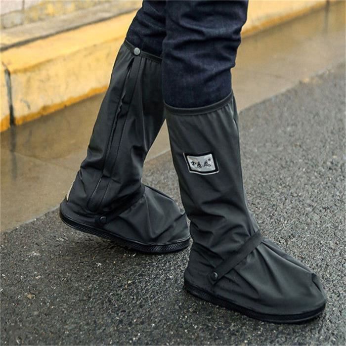 Noir - XL - Couvre-chaussures imperméable pour bottes de Moto