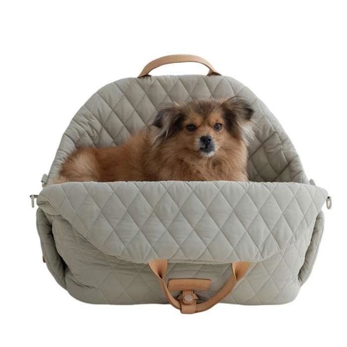 Sac de transport pour petit chien Siège de voiture pour chat et chien  Convient pour les petits animaux de 3,5 à kg Gris